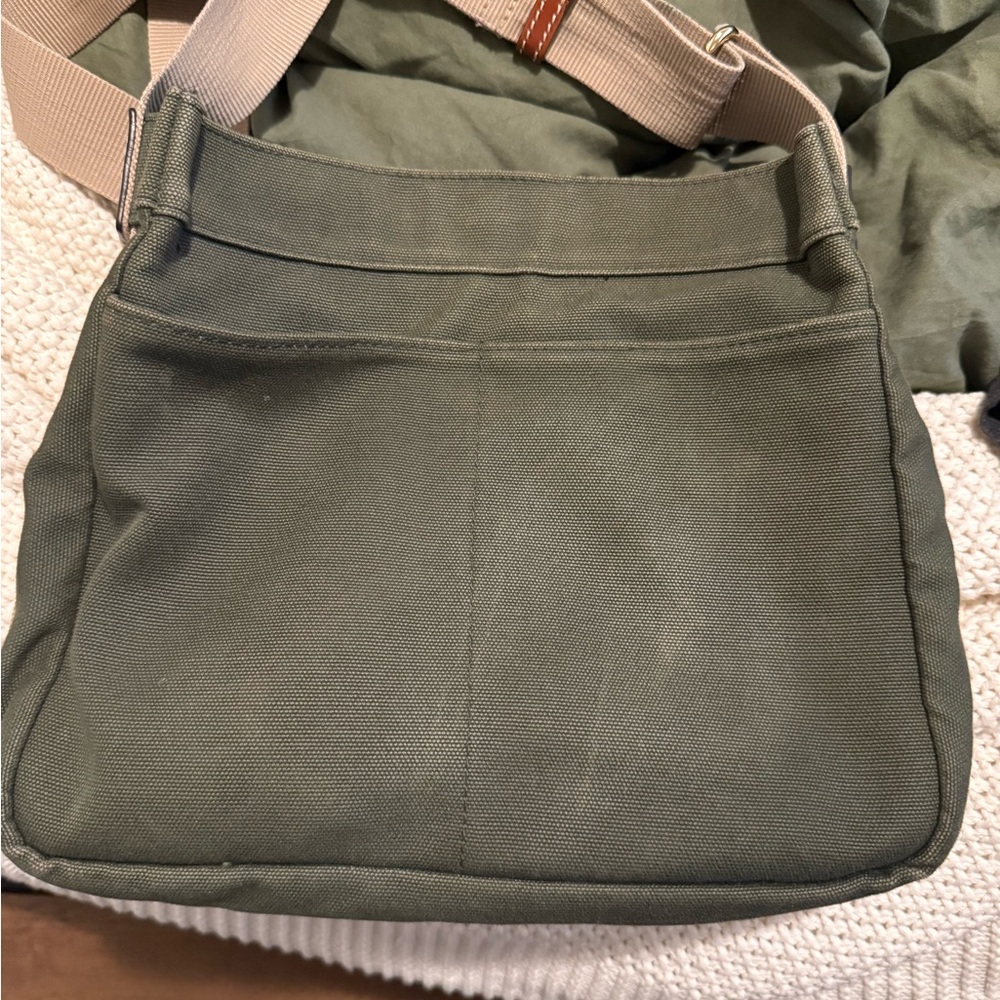 Dooney & Bourke Green Crossbody Bag with Seam Details